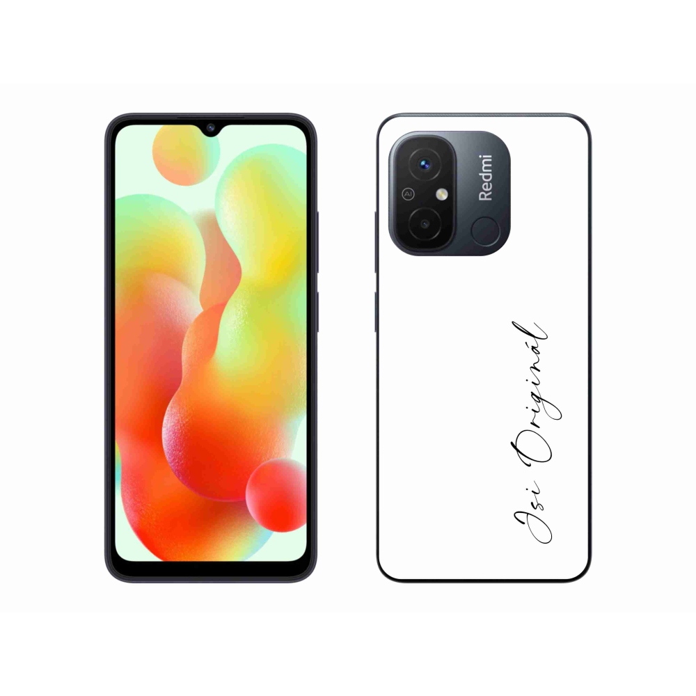 Gelový kryt mmCase na Xiaomi Redmi 12C - jsi originál bílé pozadí