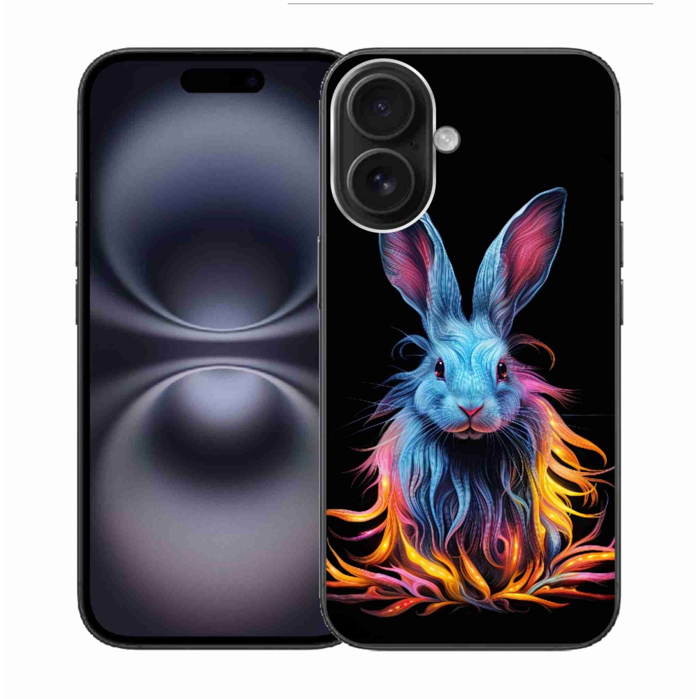 Gelový kryt mmCase na iPhone 16 - abstraktní zajíc