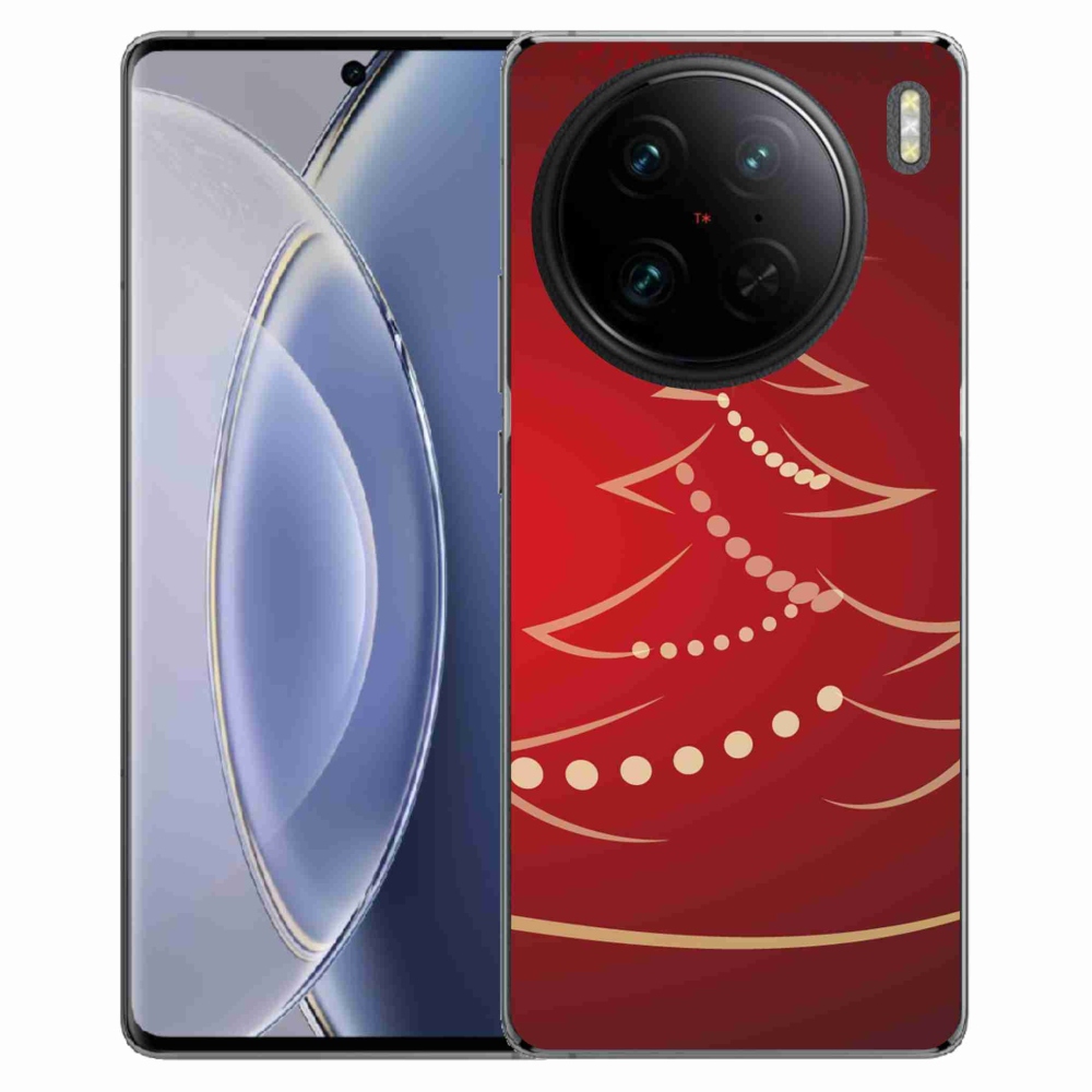 Gelový kryt mmCase na Vivo X90 Pro - kreslený vánoční stromek