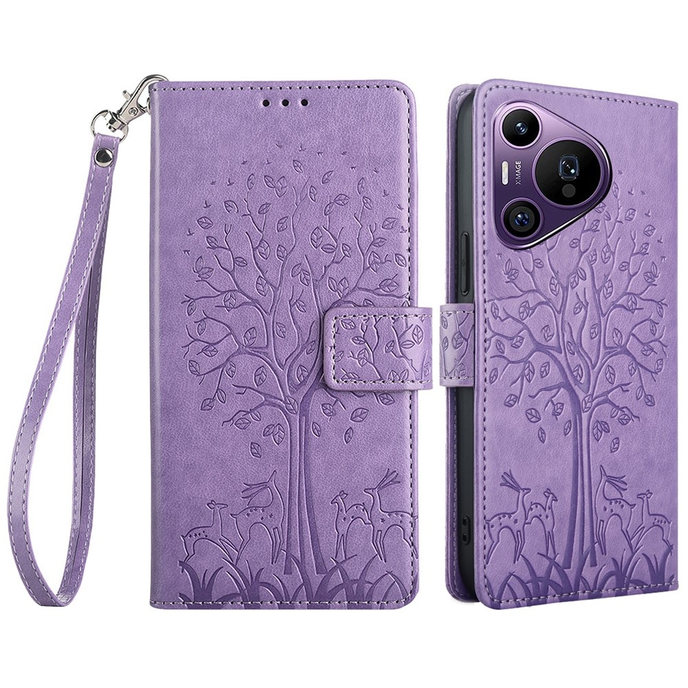 Tree knížkové pouzdro na Huawei Pura 70 Pro - fialové