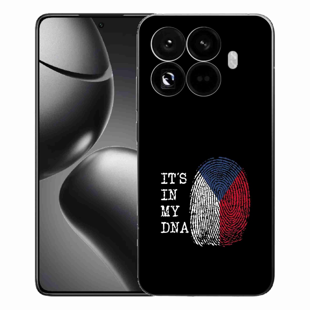 Gelový kryt mmCase na Xiaomi 15T Pro - vlajka otisk prstu černé pozadí
