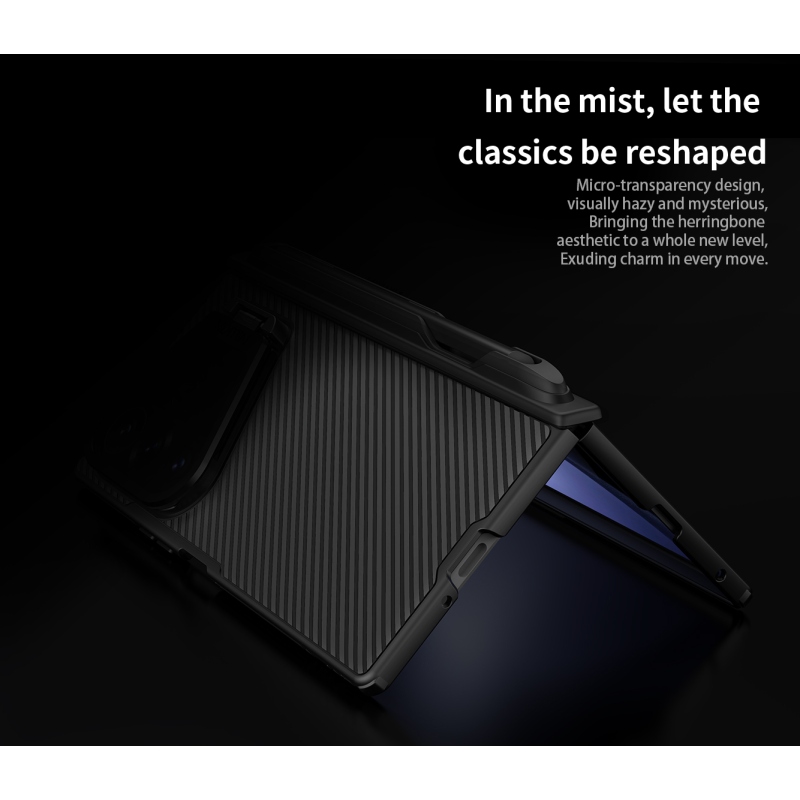 Nillkin CamShield Prop Magnetic Pen Slot (Transparent Lens) Zadní Kryt pro Samsung Galaxy Z Fold 8 Ultra Black