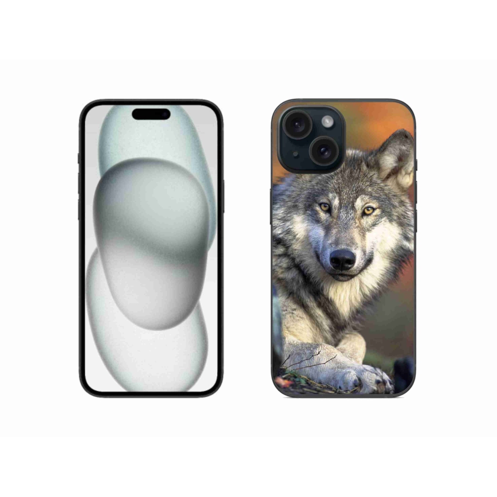 Gelový obal mmCase na iPhone 15 - vlk