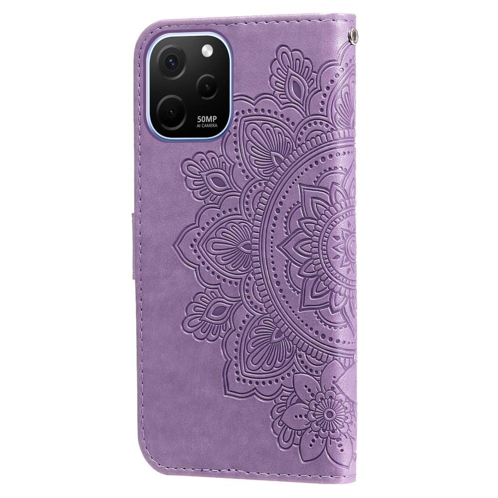 Mandala knížkové pouzdro na Huawei Nova Y61 - fialové
