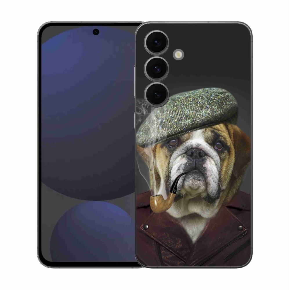 Gelový kryt mmCase na Samsung Galaxy S25 FE - pes s fajfkou