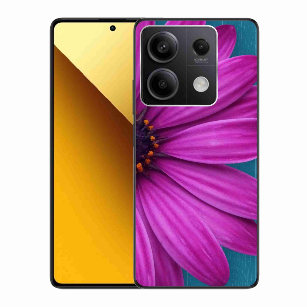 Gelový obal mmCase na Xiaomi Redmi Note 13 5G - fialová kopretina