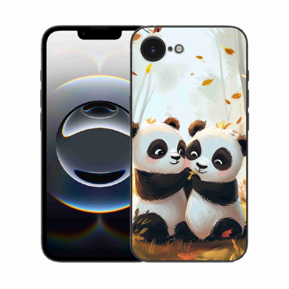 Gelový kryt mmCase na iPhone 16e - pandy