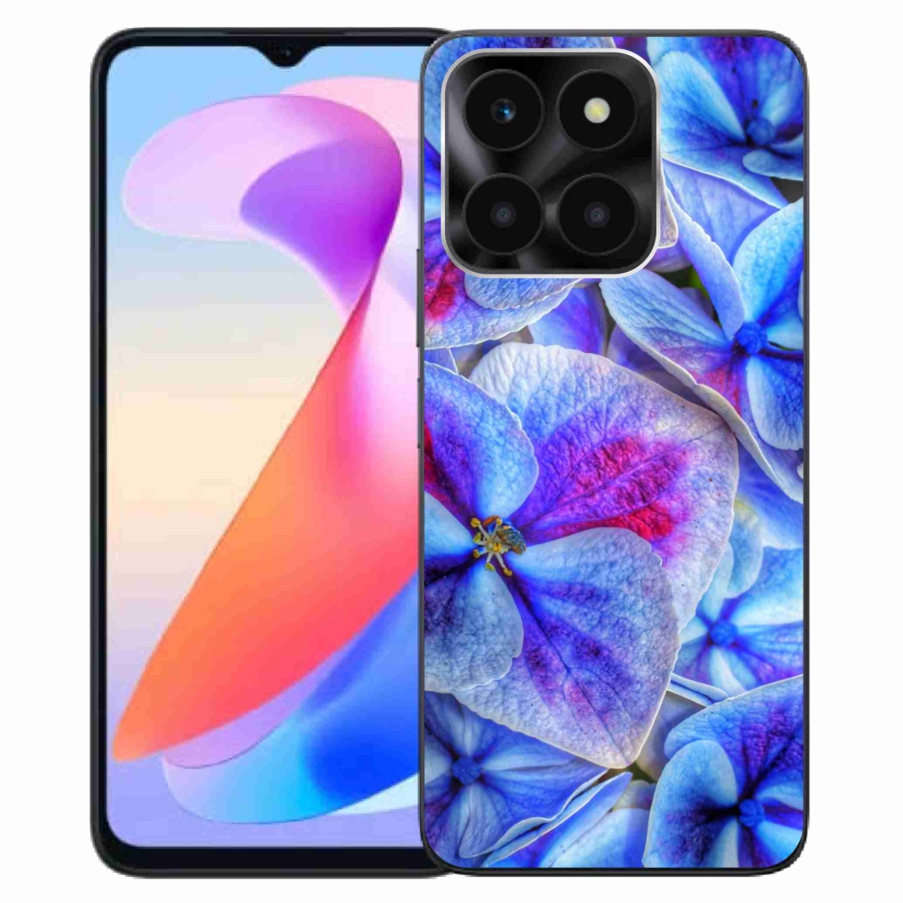 Gelový kryt mmCase na Honor X6a - modré květy 1