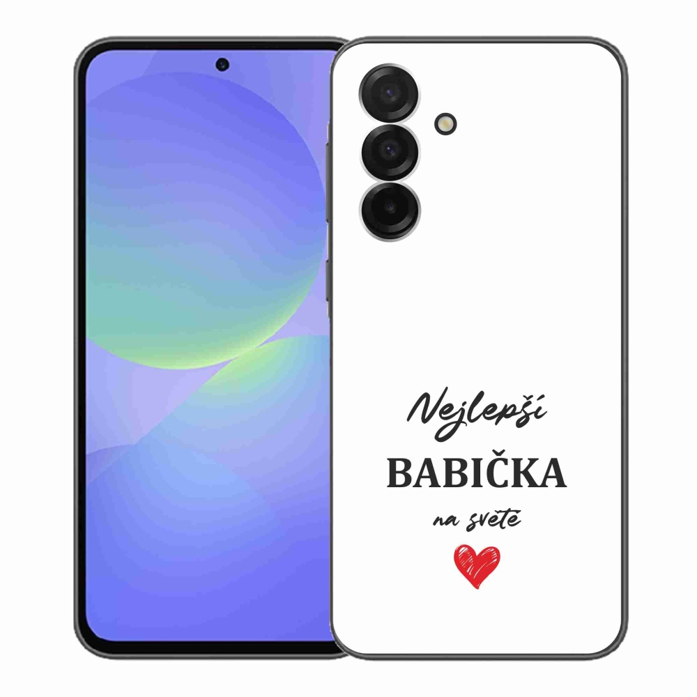 Gelový kryt mmCase na Samsung Galaxy A36 5G - nejlepší babička 1 bílé pozadí