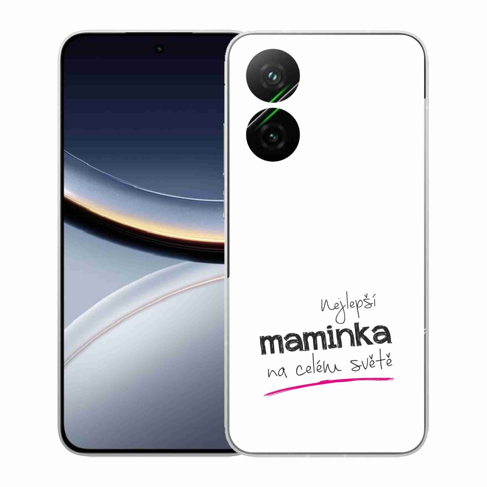 Gelový kryt mmCase na Xiaomi Poco F7 5G - nejlepší maminka 4 bílé pozadí
