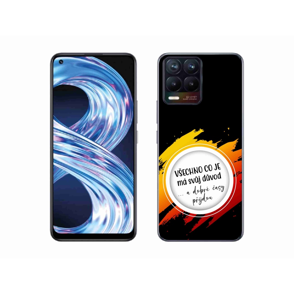 Gelový kryt mmCase na Realme 8 Pro - citát 3 černé pozadí