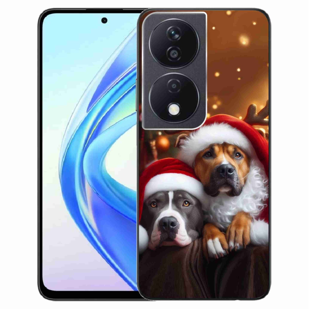 Gelový kryt mmCase na Honor X7b/Honor 90 Smart - vánoční psi