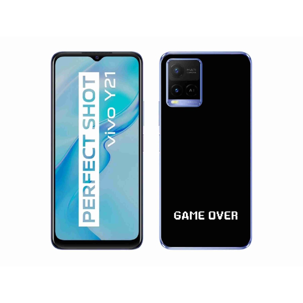 Gelový kryt mmCase na Vivo Y21/Y21s/Y33s - game over černé pozadí