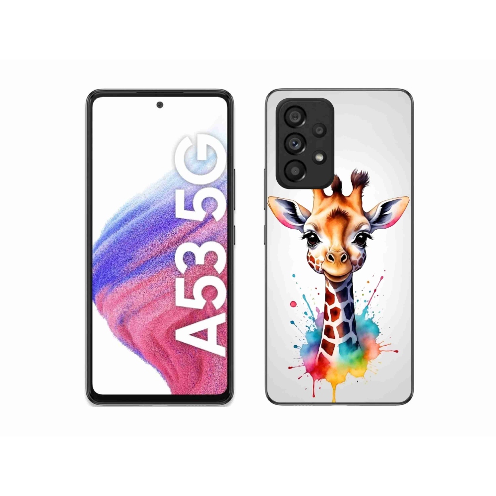 Gelový kryt mmCase na Samsung Galaxy A53 5G - žirafa 1