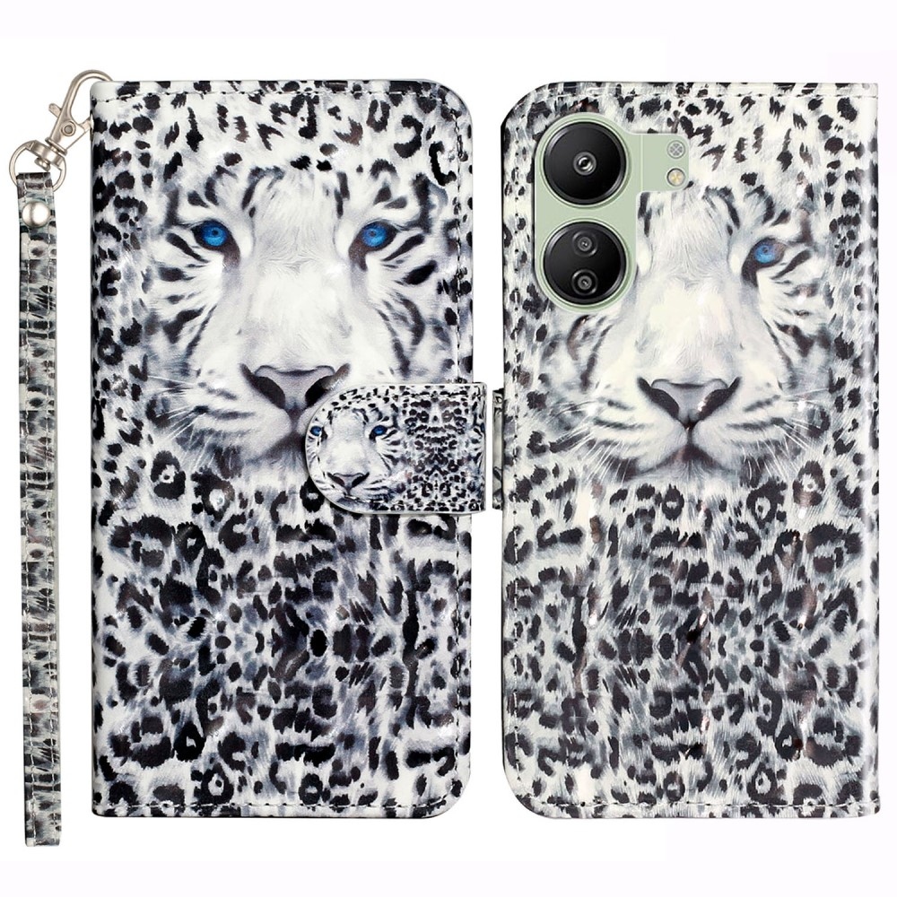 Decor knížkové pouzdro pro Xiaomi Poco C65/Redmi 13C - leopard