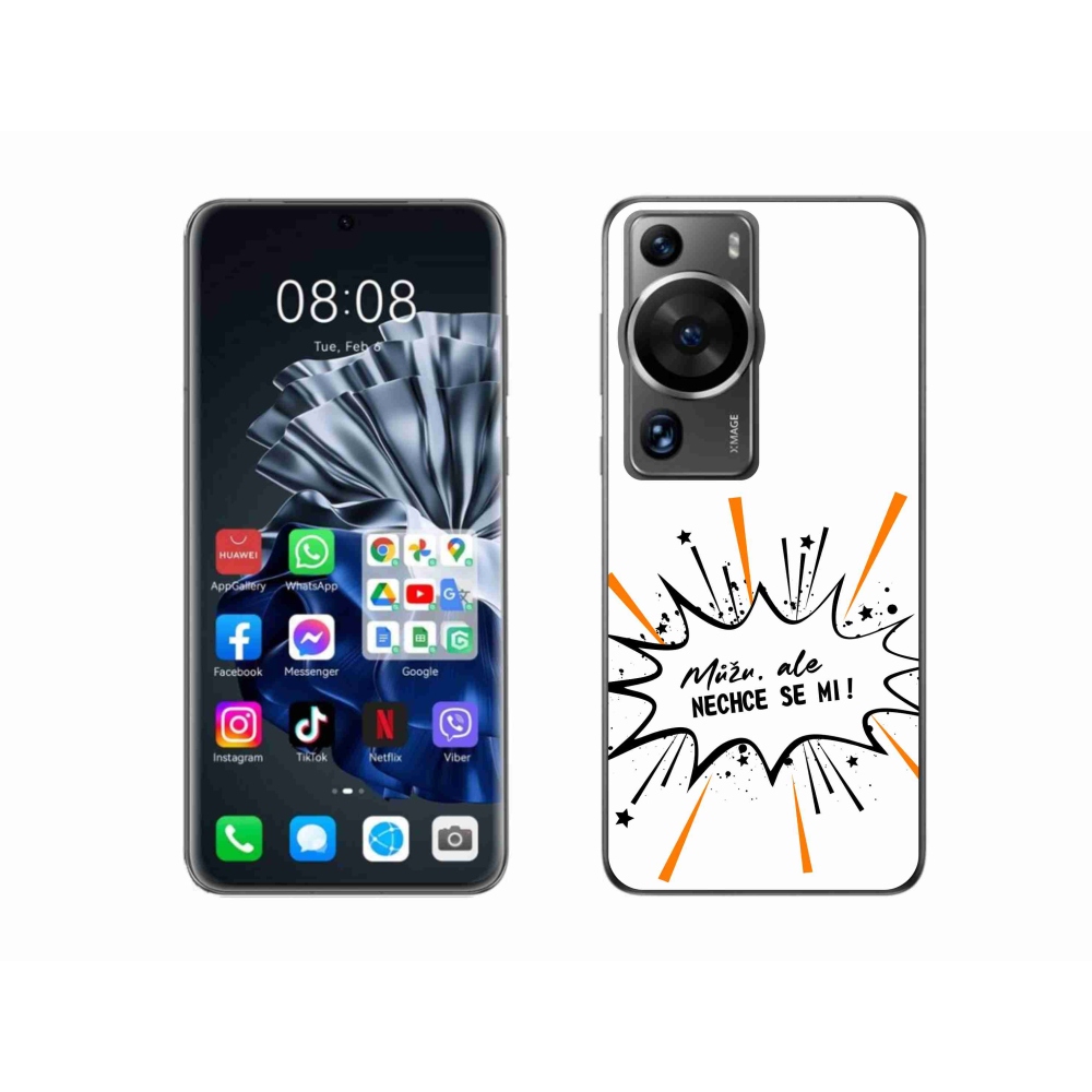 Gelový kryt mmCase na Huawei P60 Pro - vtipný text 11 bílé pozadí