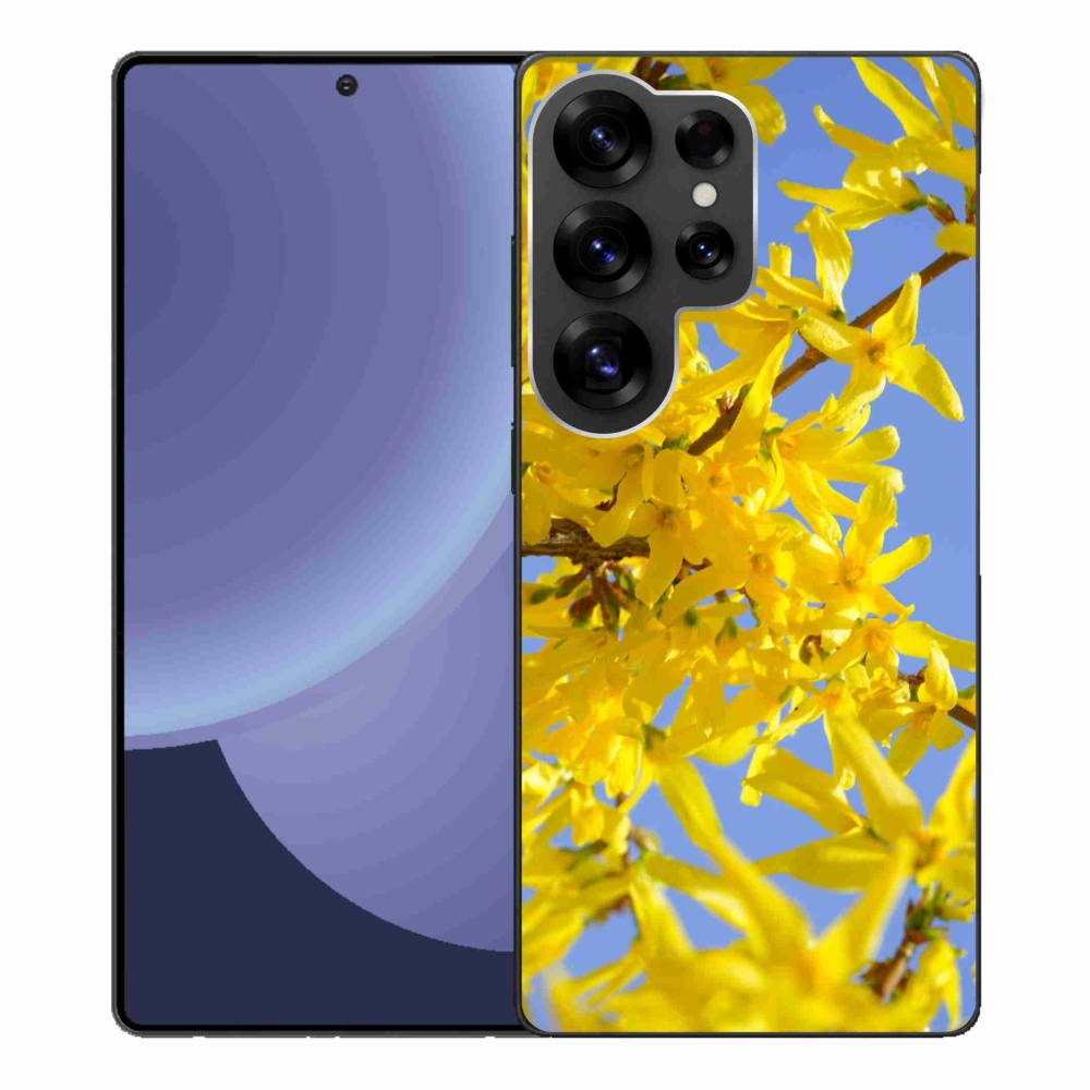 Gelový kryt mmCase na Samsung Galaxy S25 Ultra - žluté květy