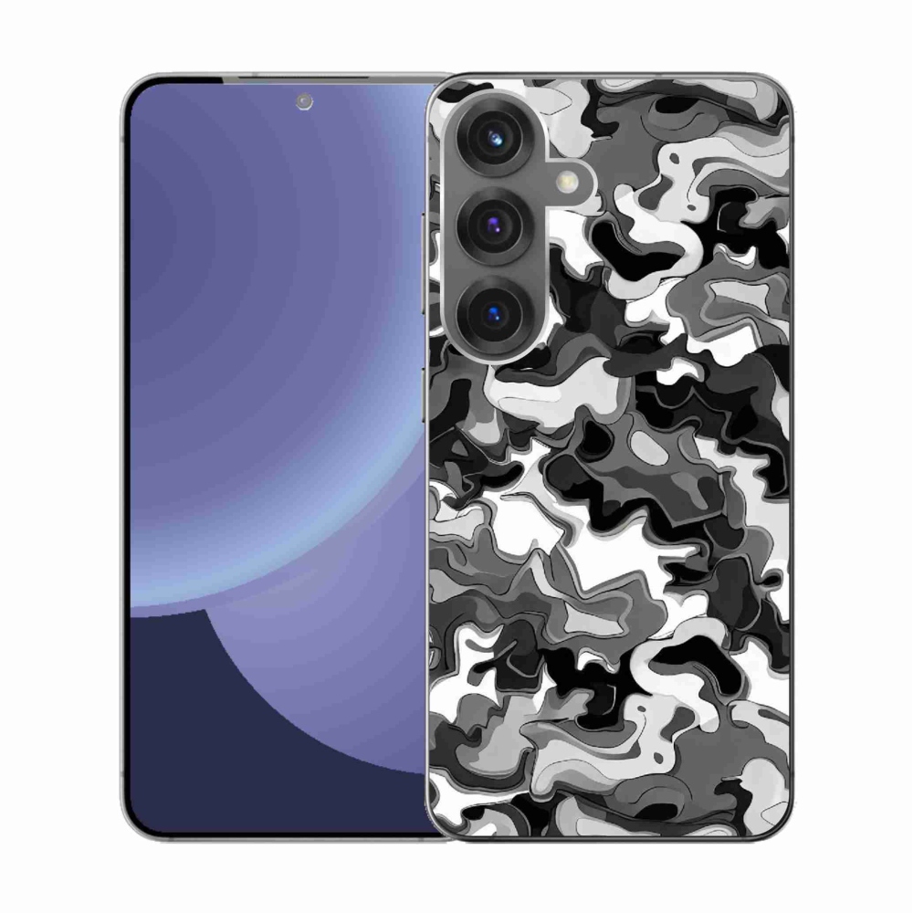 Gelový kryt mmCase na Samsung Galaxy S25 - maskáčový vzor 3