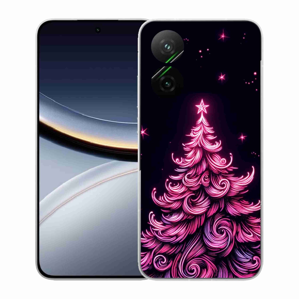 Gelový kryt mmCase na Xiaomi Poco F7 5G - neonový vánoční stromek 2