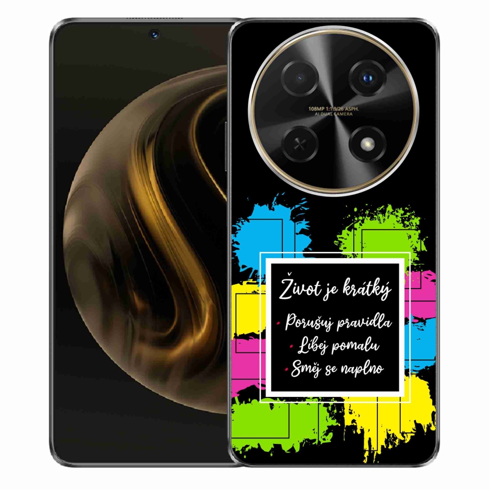 Gelový kryt mmCase na Huawei Nova 12i - citát 5 černé pozadí