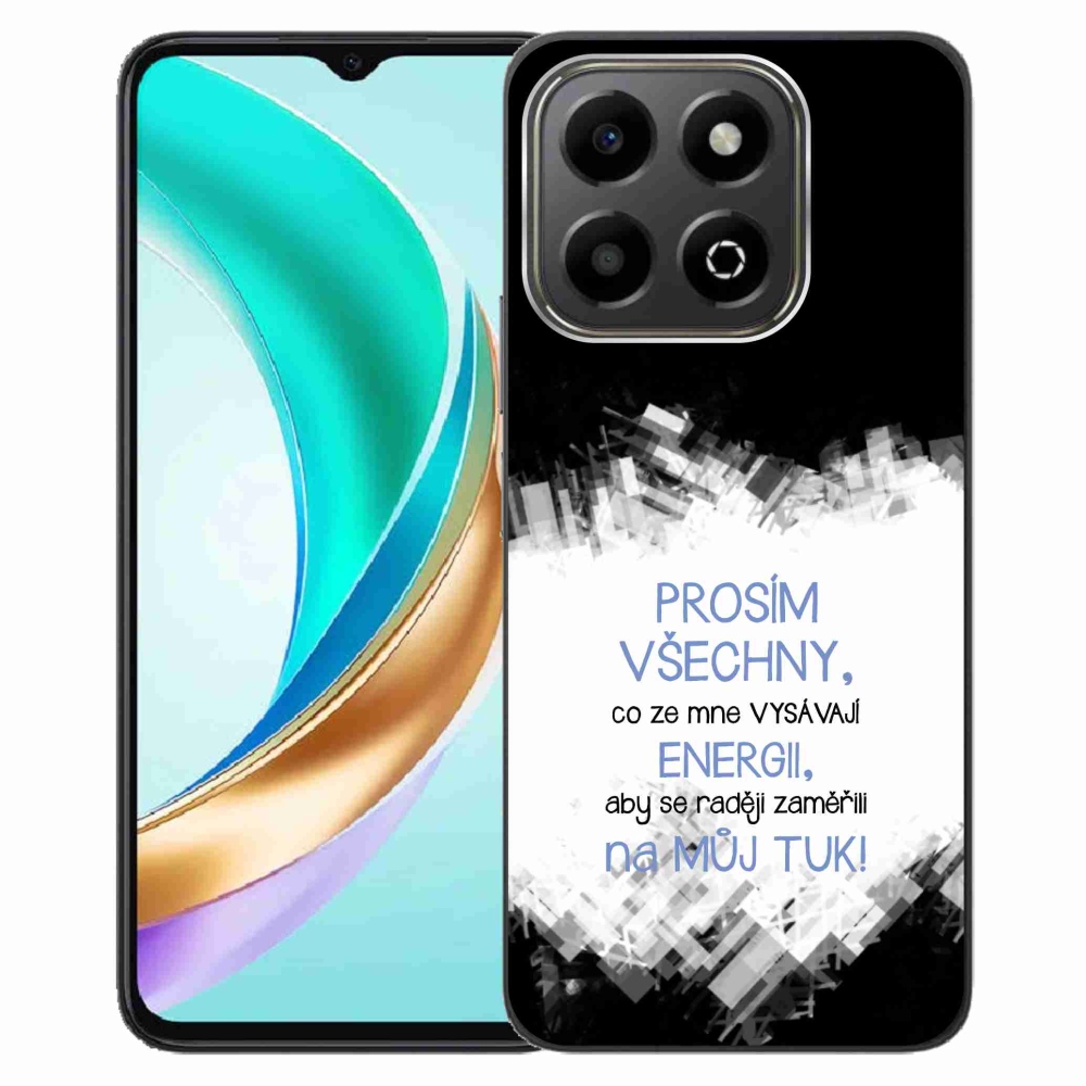 Gelový kryt mmCase na Honor X6b - vtipný text 1 modrý
