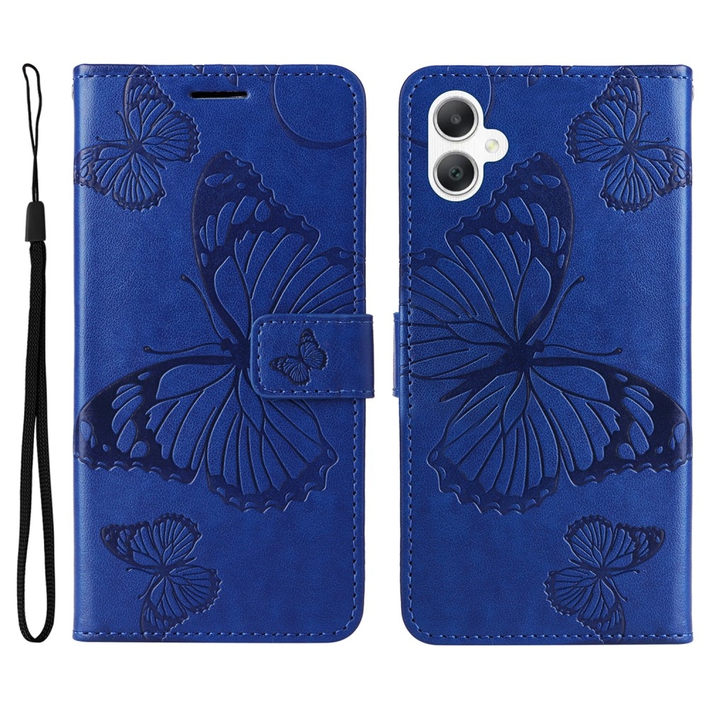 Big Butterfly knížkové pouzdro na Samsung Galaxy A06 4G - modré