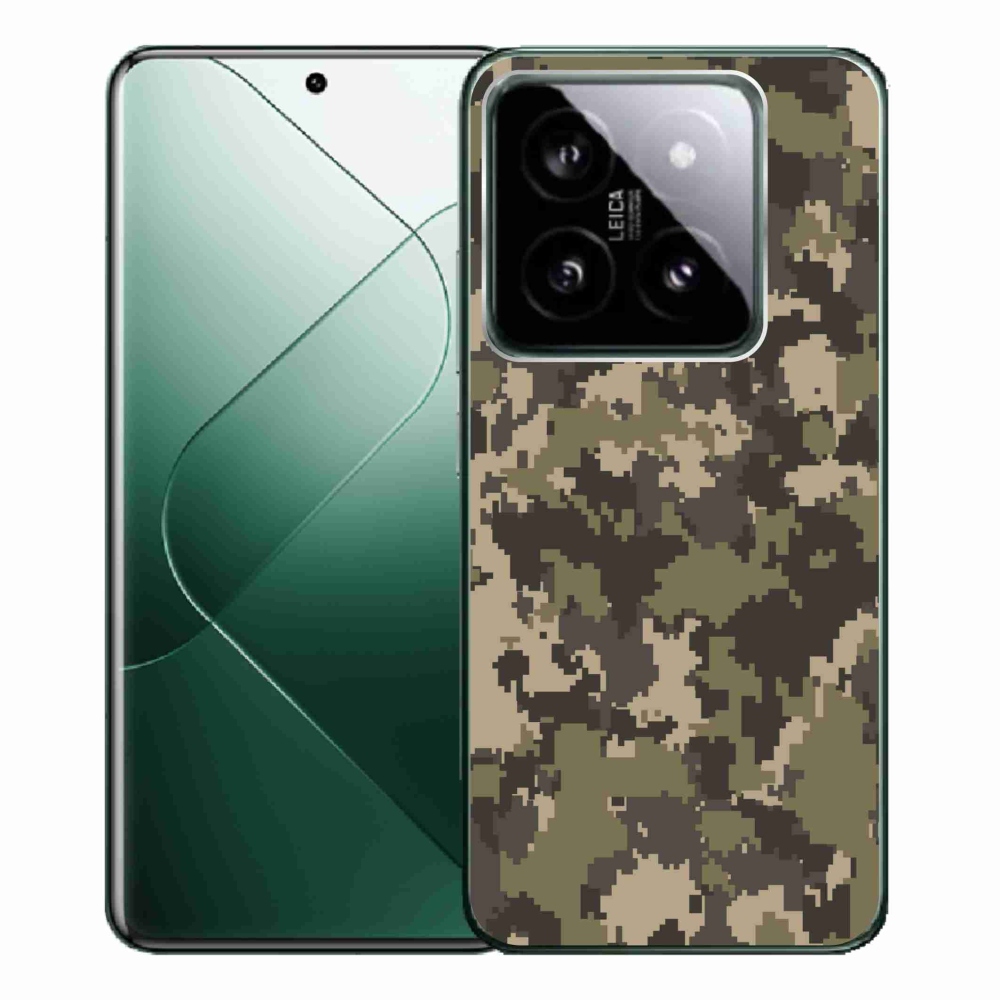 Gelový kryt mmCase na Xiaomi 14 Pro - maskáčový vzor 12