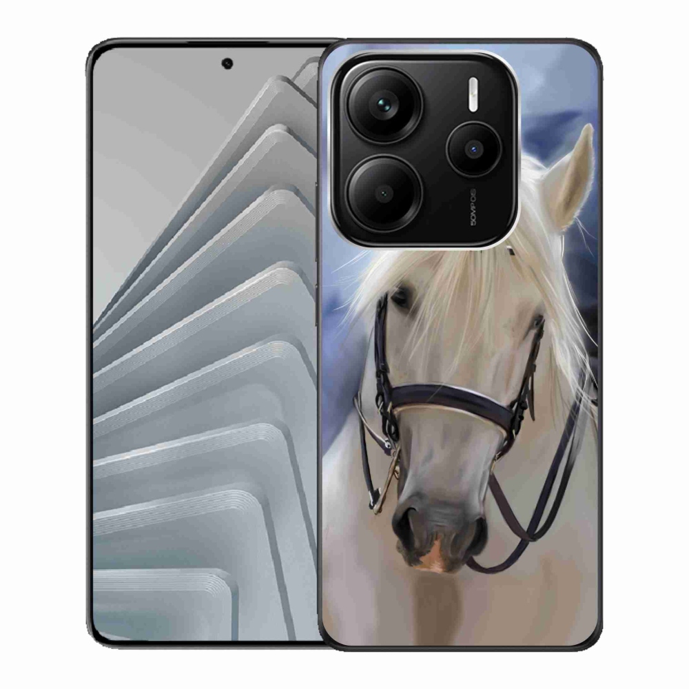Gelový kryt mmCase na Xiaomi Redmi Note 14 5G - bílý kůň