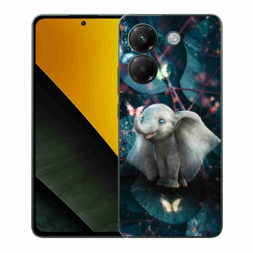 Gelový kryt mmCase na Xiaomi Poco M7 Pro 5G - roztomilý slon