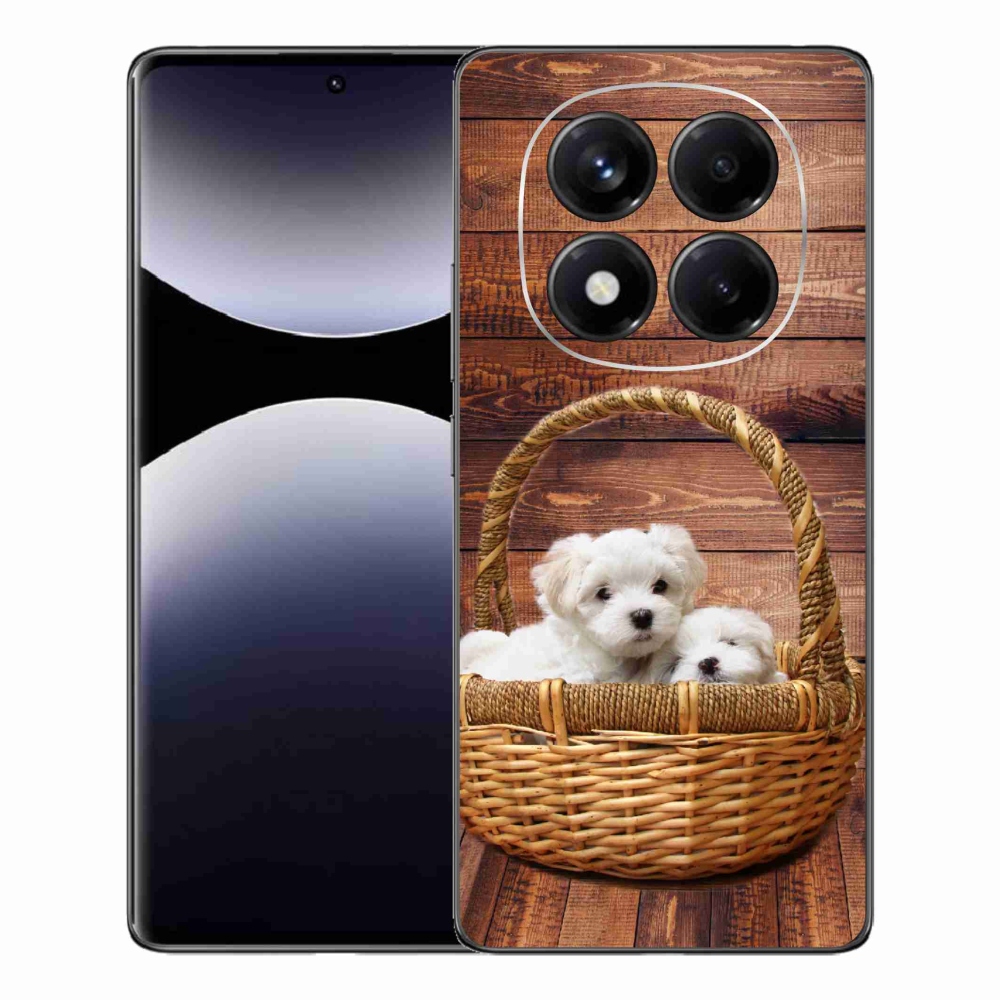 Gelový kryt mmCase na Xiaomi Redmi Note 14 Pro - štěňátka