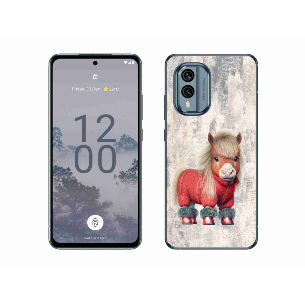 Gelový kryt mmCase na Nokia X30 5G - poník ve svetru