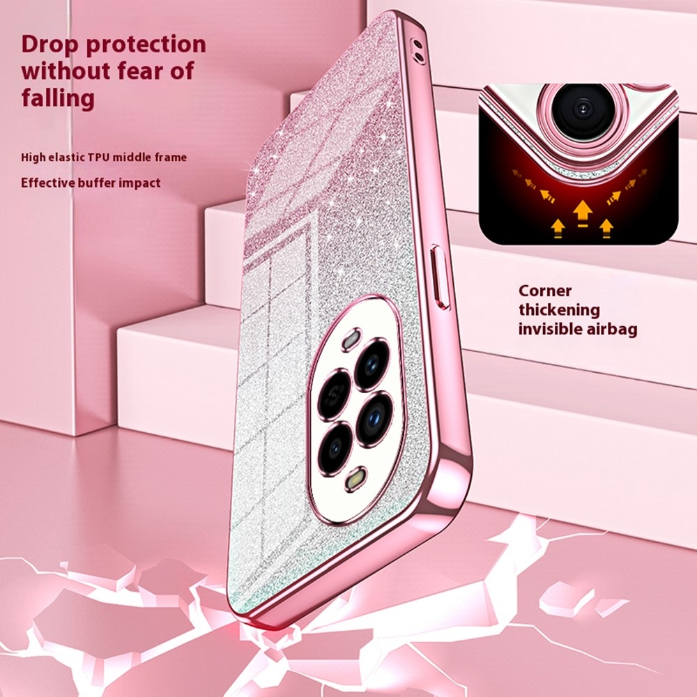 Cut gelový třpytivý obal na Huawei Nova 13 Pro 5G - růžový