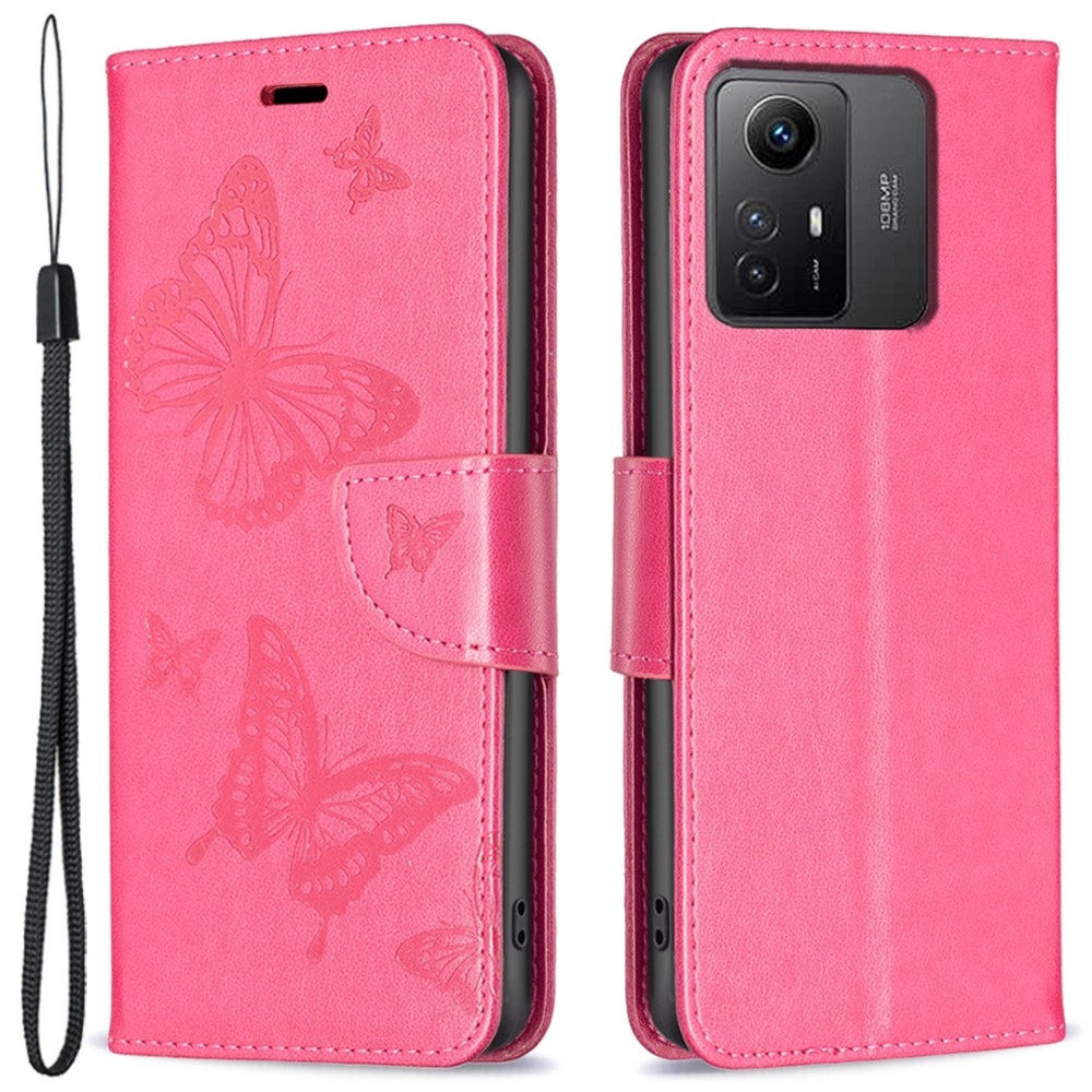 Butterfly knížkové pouzdro na Xiaomi Redmi Note 12S - rose