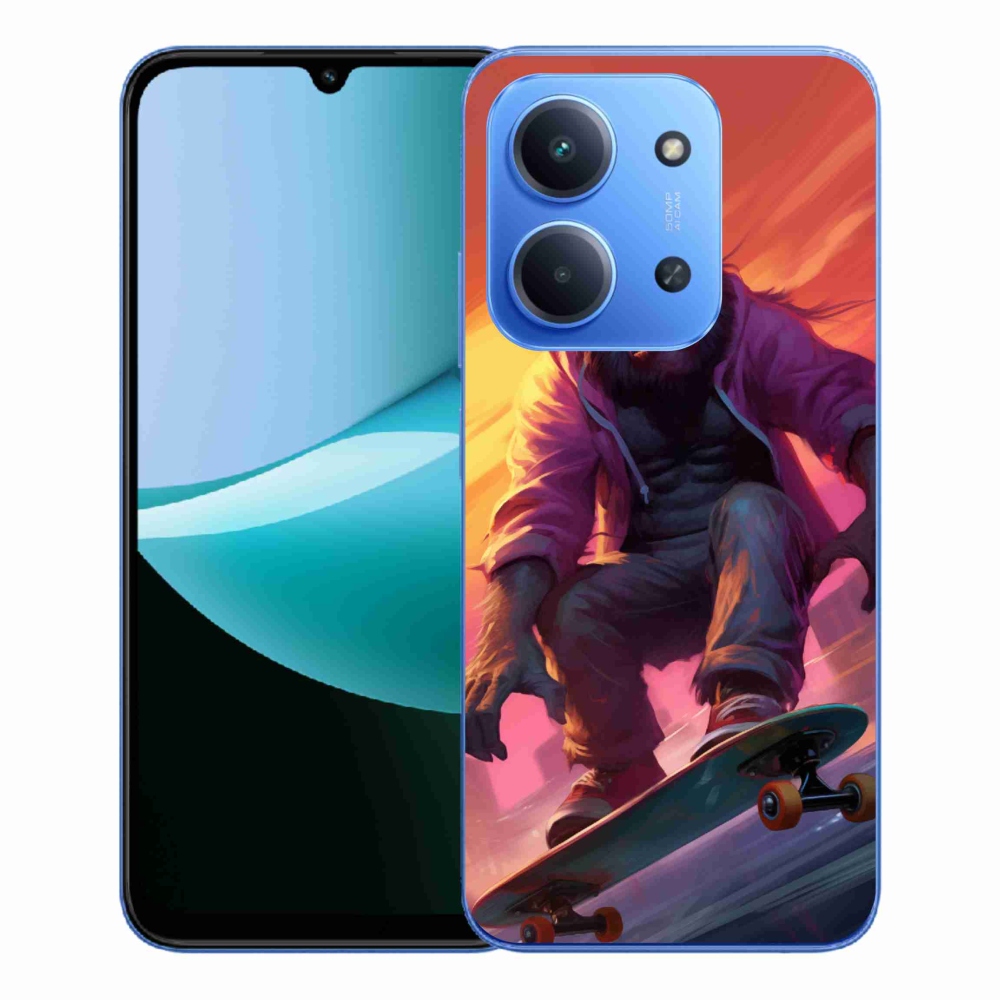 Gelový kryt mmCase na Xiaomi Redmi 15C 4G/5G (173mm) - gorila na skateboardu