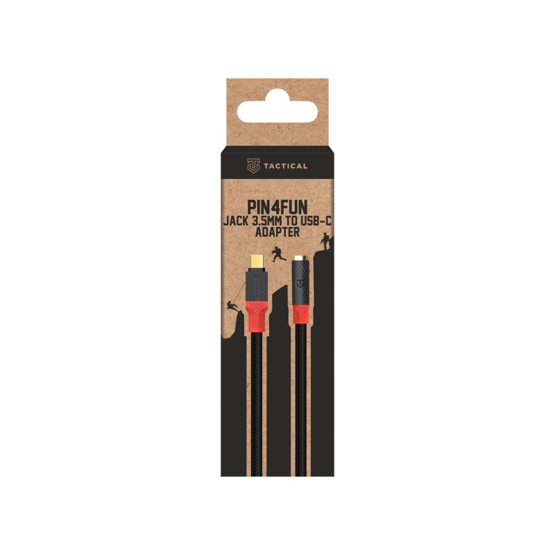 Tactical Pin4Fun Adapter USB-C/Jack 3,5mm 0,1m Black/Red