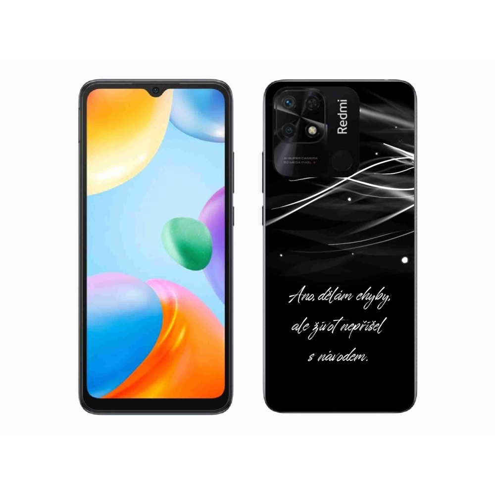Gelový kryt mmCase na Xiaomi Redmi 10C - citát černé pozadí