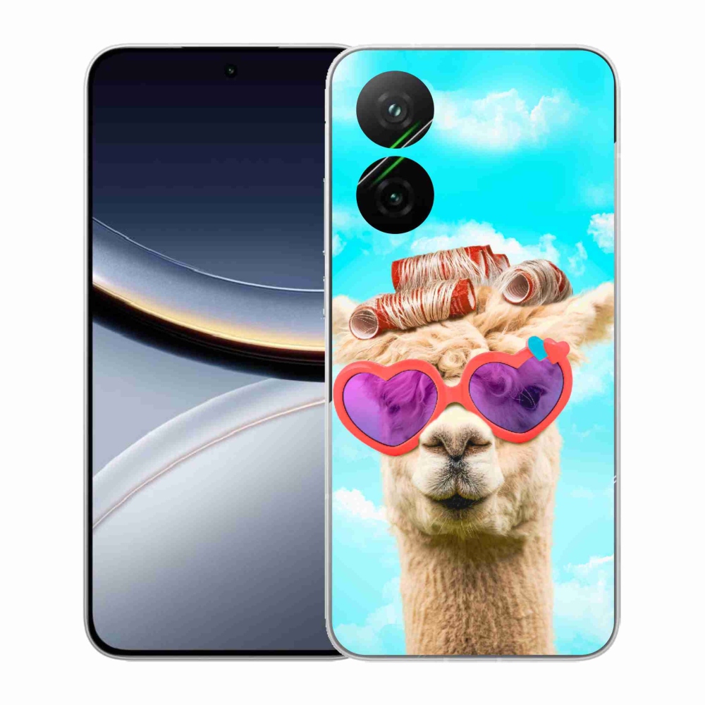 Gelový kryt mmCase na Xiaomi Poco F7 5G - lama s brýlemi