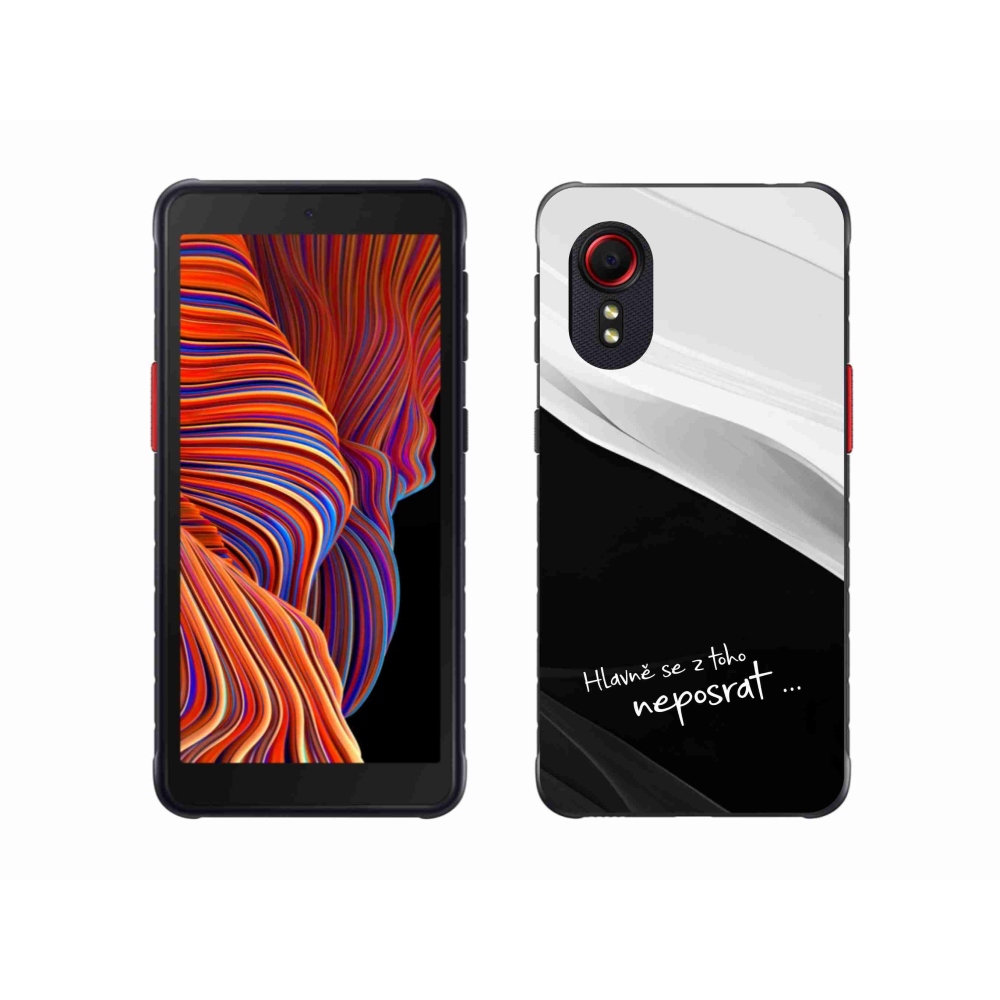 Gelový kryt mmCase na Samsung Galaxy Xcover 5 - vtipný text 13 černobílé pozadí