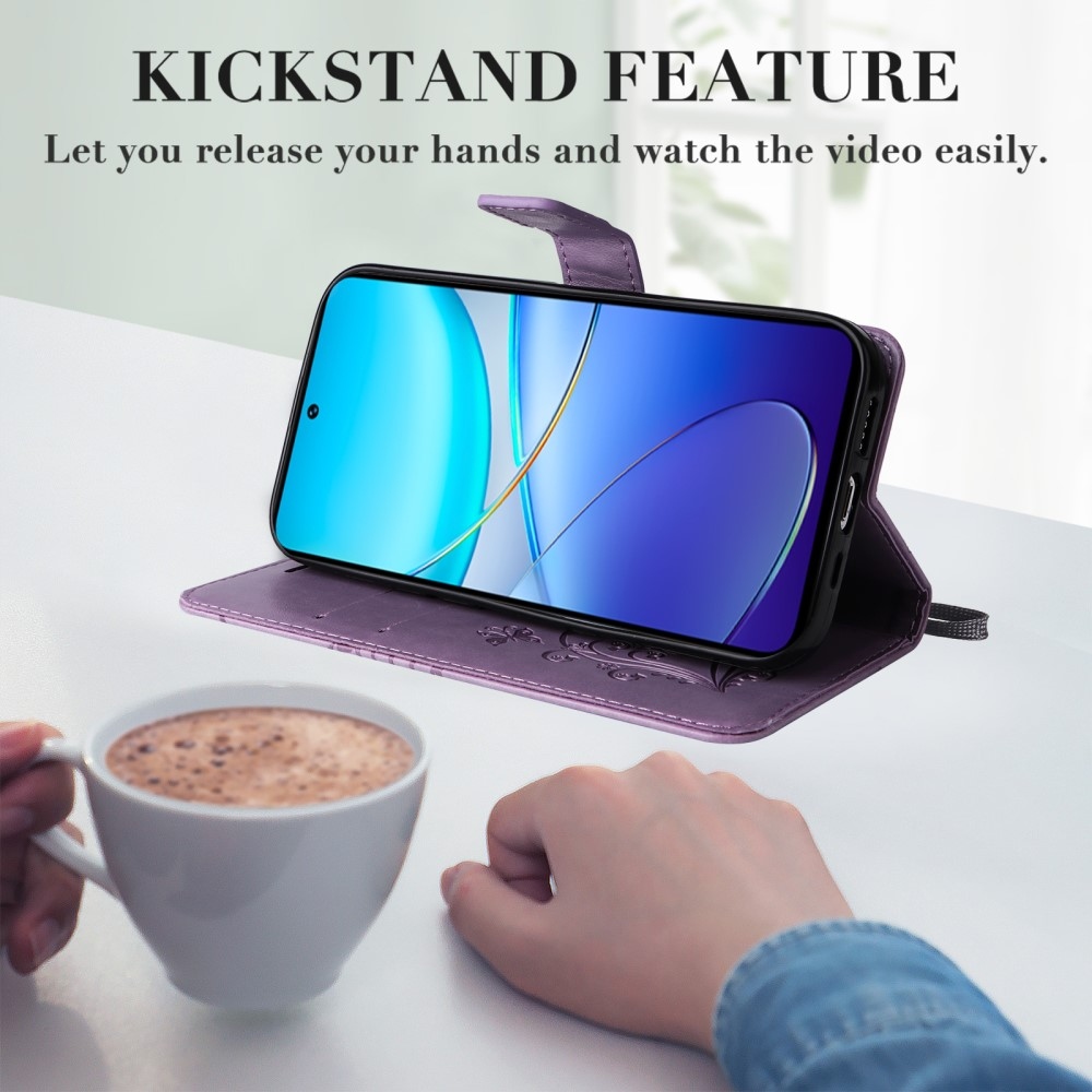 Big Butterfly knížkové pouzdro na Vivo V40 SE 4G/5G - fialové
