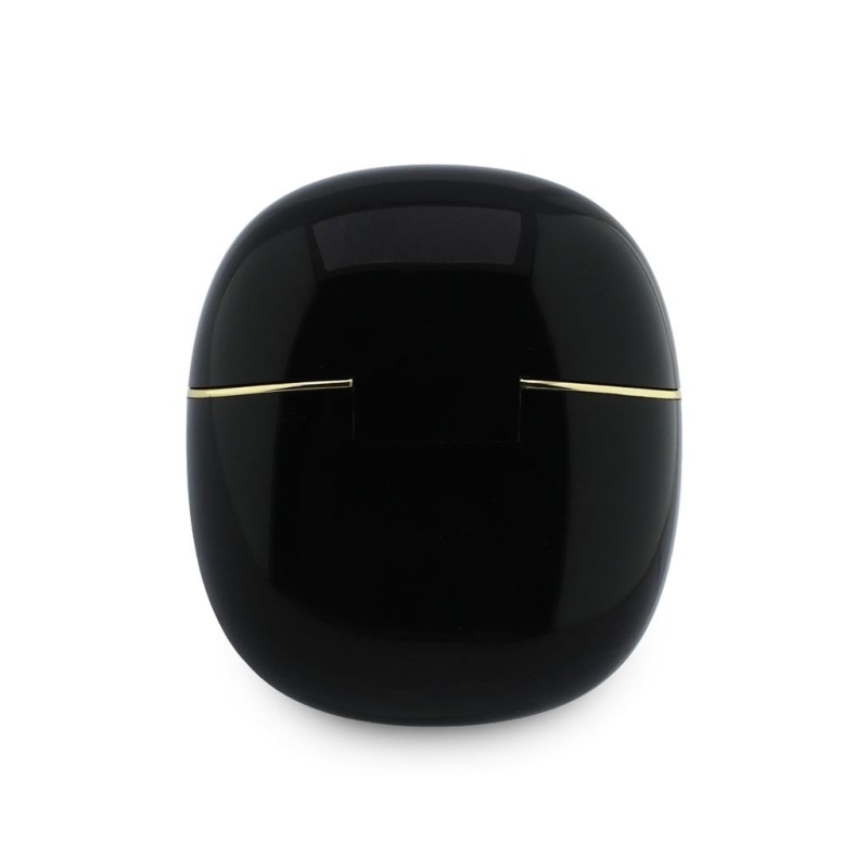 Guess Gold Line Glossy Classic Logo TWS Bezdrátová Sluchátka Black