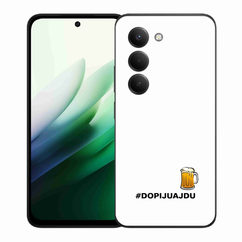 Gelový kryt mmCase na Xiaomi Redmi 15 5G (169mm) - pivní motiv 1 bílé pozadí