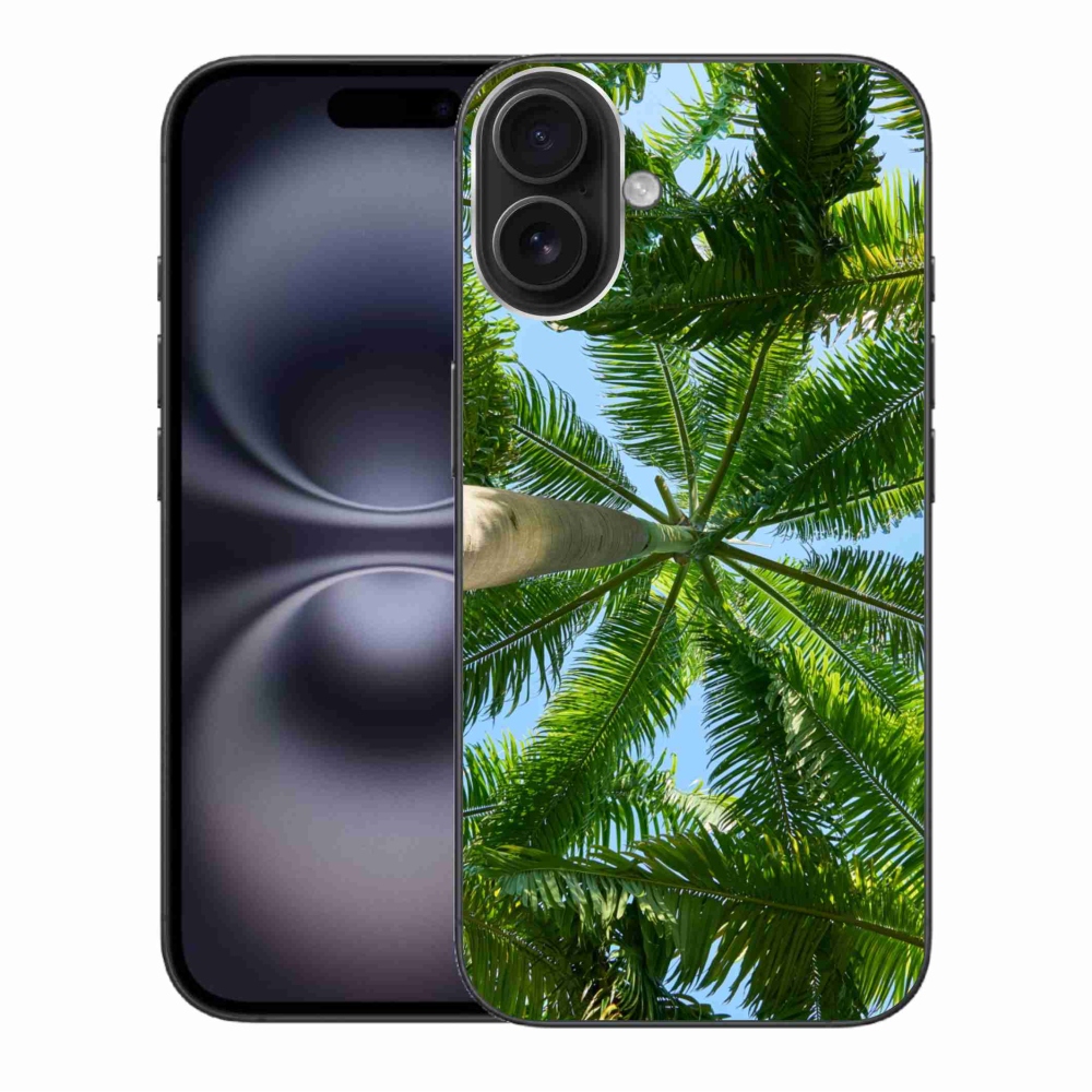 Gelový kryt mmCase na iPhone 16 Plus - palmy
