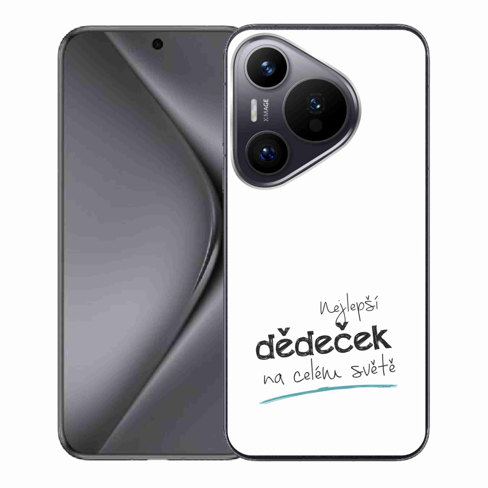 Gelový kryt mmCase na Huawei Pura 70 - nejlepší dědeček 3 bílé pozadí