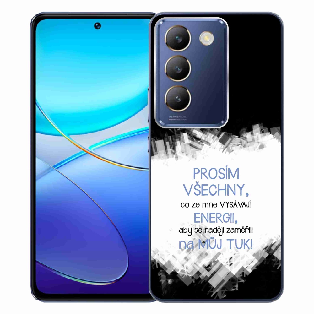 Gelový kryt mmCase na Vivo V40 SE 4G/5G - vtipný text 1 modrý