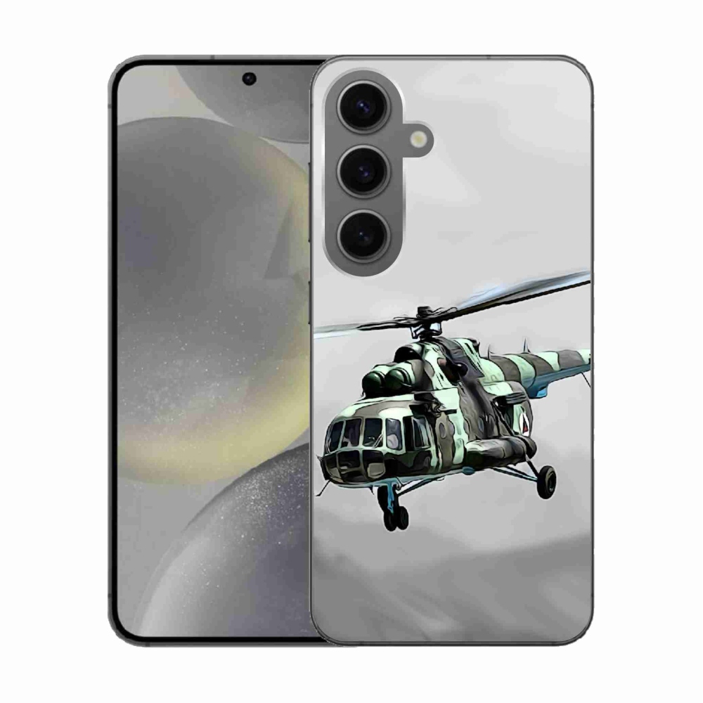 Gelový kryt mmCase na Samsung Galaxy S24 - vojenský vrtulník