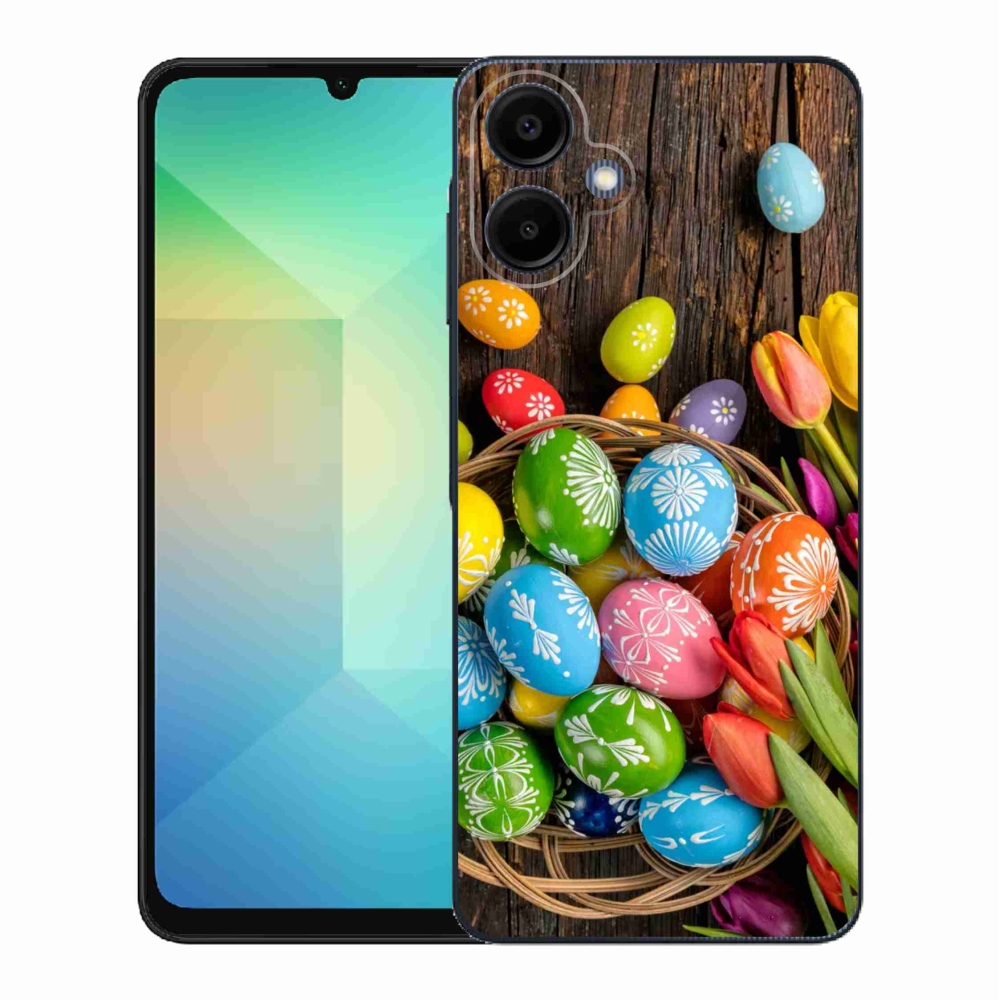 Gelový kryt mmCase na Samsung Galaxy A06 4G - velikonoční vajíčka