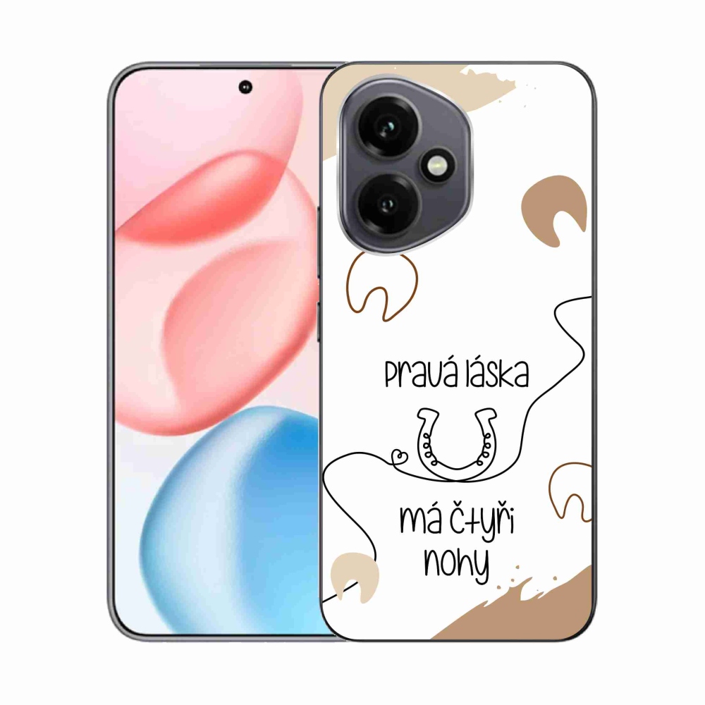Gelový kryt mmCase na Honor 400 - koňský motiv bílé pozadí