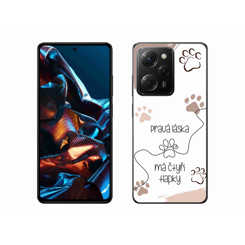Gelový kryt mmCase na Xiaomi Poco X5 Pro 5G - psí motiv 1 bílé pozadí