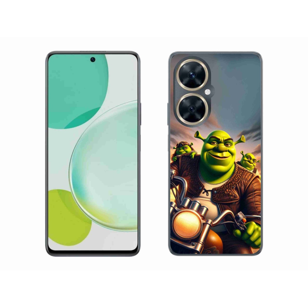 Gelový kryt mmCase na Huawei Nova 11i - shrek na motorce