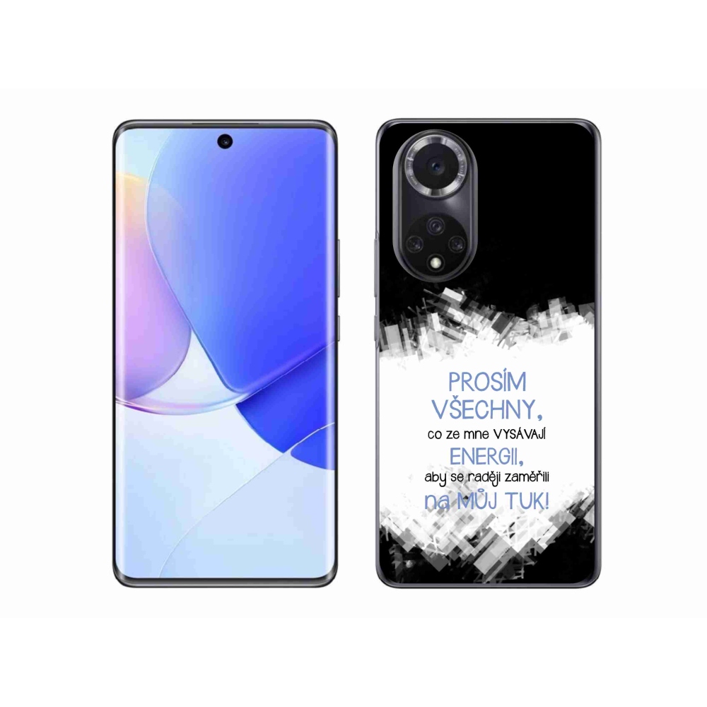 Gelový kryt mmCase na Huawei Nova 9 - vtipný text 1 modrý
